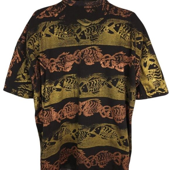 All Over Print Fish T Shirt Vintage 90s Tropical Travel Ocean Life Mens Size 3XL - Picture 3 of 6